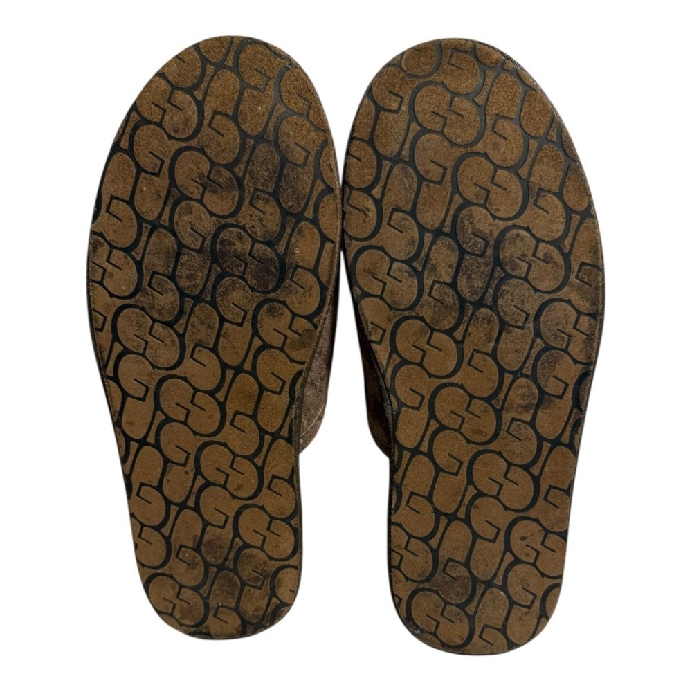 UGG Men's Scuff Slippers - Size 12 | Espresso Suede Colour | Sheepskin Lining - Picture 5 of 13
